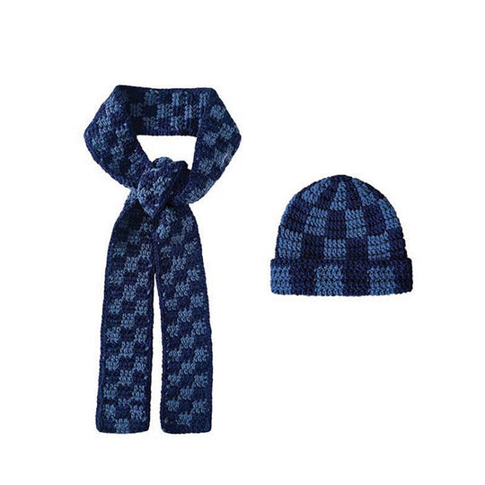 GIFT SET #1: Mila Checkered Scarf + Beanie